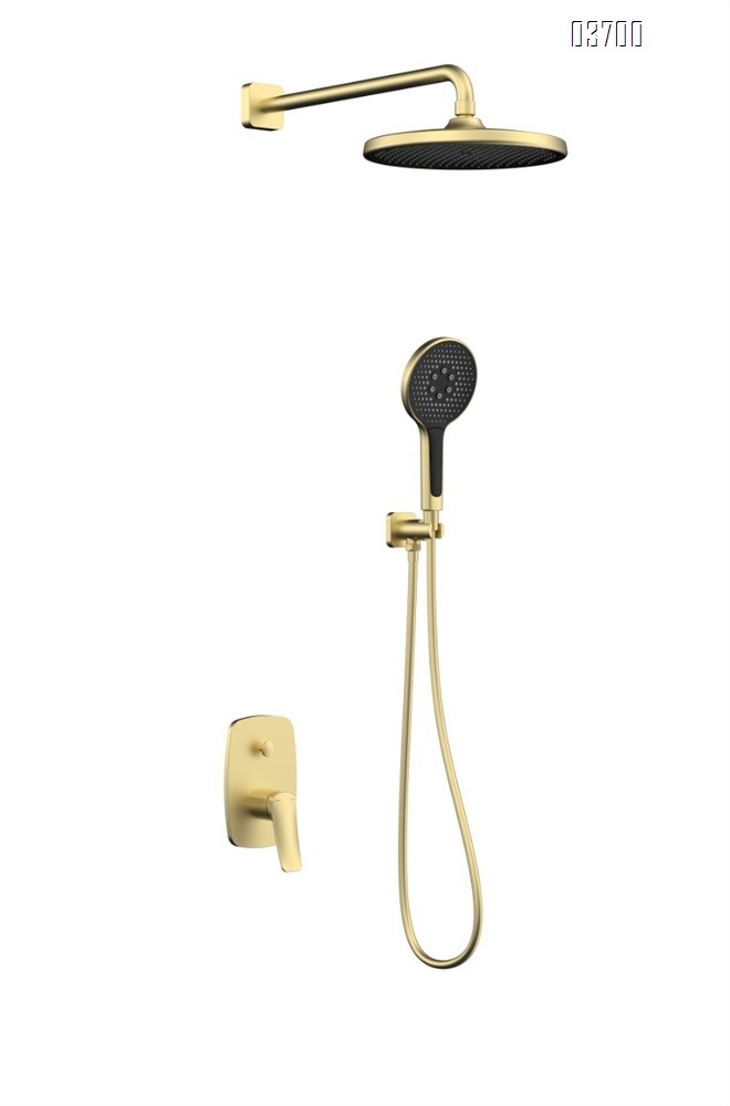 Recessed Shower Set with Wall-Mounted Shower Faucet for Bathrooms, Hotels, and Showers