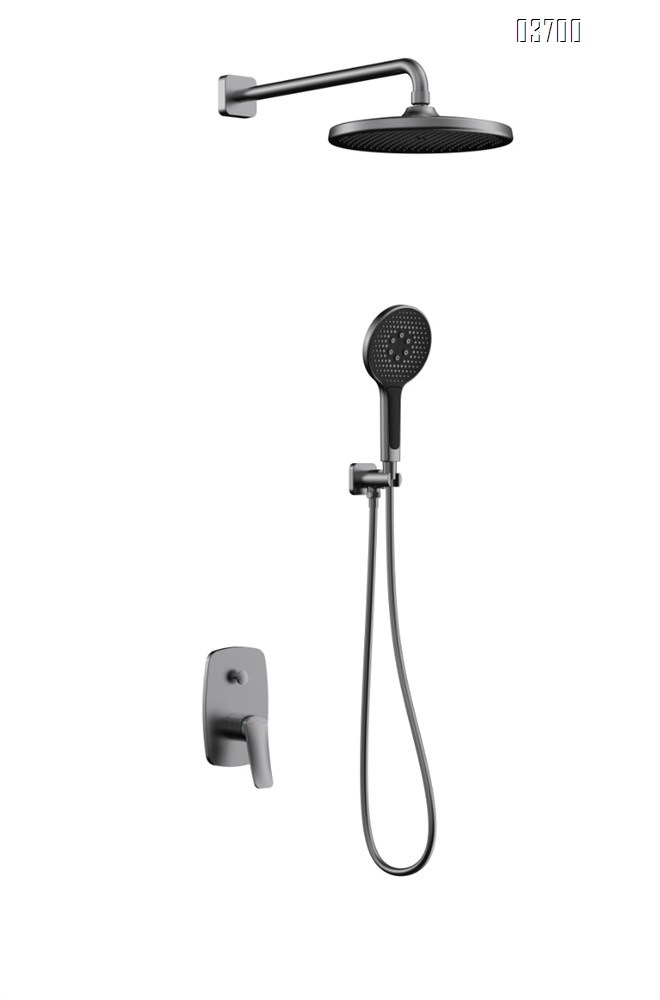 Recessed Shower Set with Wall-Mounted Shower Faucet for Bathrooms, Hotels, and Showers