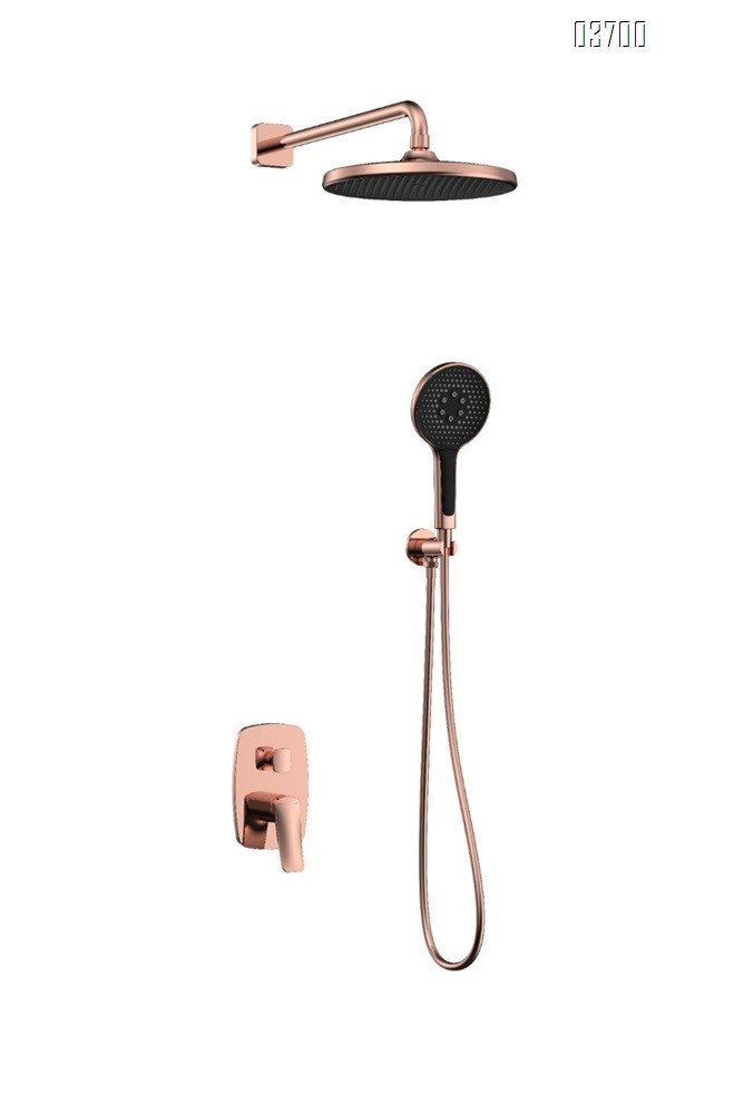 Recessed Shower Set with Wall-Mounted Shower Faucet for Bathrooms, Hotels, and Showers