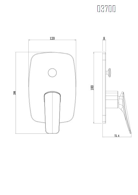 Recessed Shower Set with Wall-Mounted Shower Faucet for Bathrooms, Hotels, and Showers