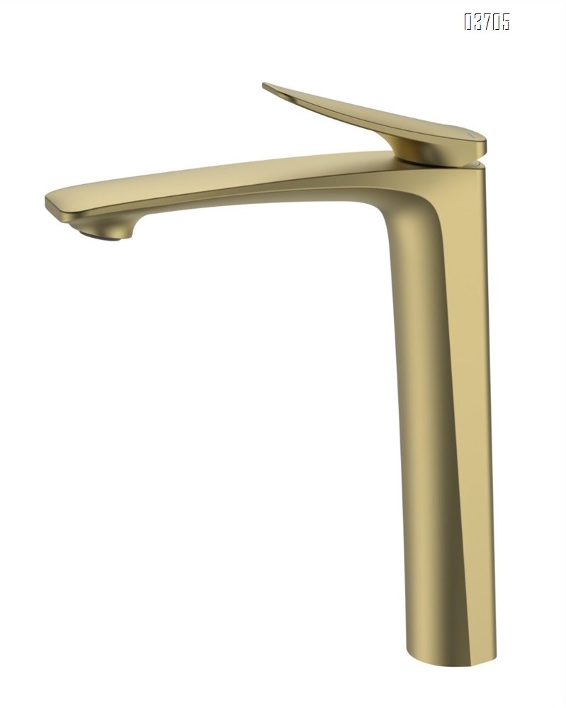 All-copper washbasin faucet, cold and hot water, rose gold finish, bathroom countertop basin faucet with elevated base, gunmetal gray