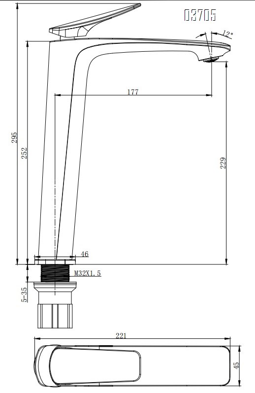 All-copper washbasin faucet, cold and hot water, rose gold finish, bathroom countertop basin faucet with elevated base, gunmetal gray