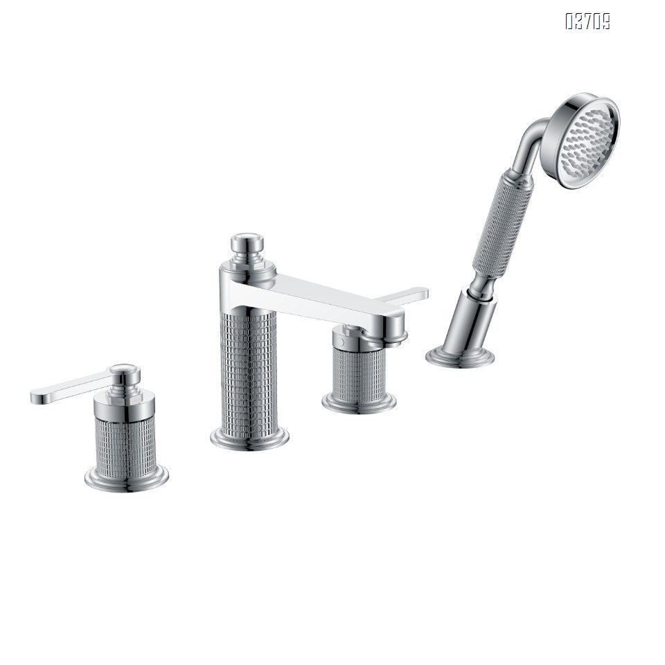 French-style minimalist luxury basin faucet, European retro design with spray gun, rose gold and zirconium gold finish, brass countertop basin faucet