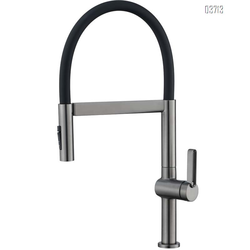 All Brass Magnetic Kitchens Faucet Design by Germany Gun Grey Cold and Hot Water Pull-out Sprayer Kitchen Faucets Mixer Sink Tap