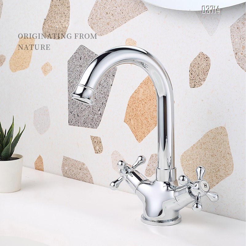 Red Creativity Style Brass Double Handle Basin Faucet for Home Use Basin Hot and Cold Rotatable Basin Faucets Mixer Sink Tap