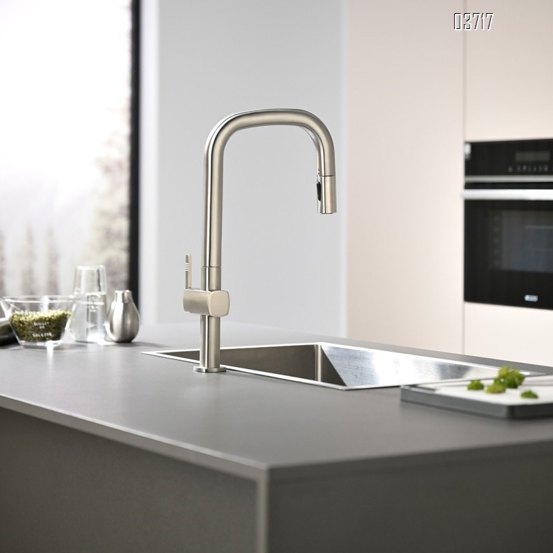 Brushed Pull-out Kitchen Faucet Stainless Steel Cold Hot Water Deck Mount Single Lever Vegetable Kitchen Faucets Mixer Sink Tap