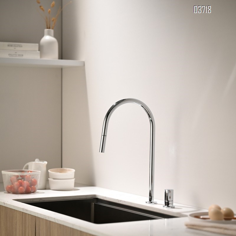 Chrome Pull-out Two Hole Stainless Steel Hot Cold Water Deck Mounted Single Handle Vegetable Kitchen Faucets Mixer Sink Taps