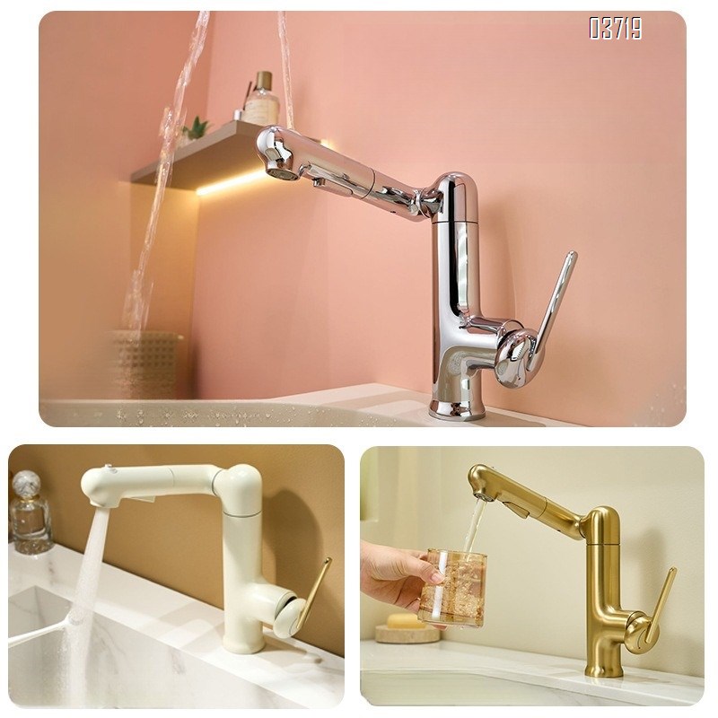Brass Faucet Mechanical Arm Lucky Cat Hot and Cold Basin Faucet Hotel Engineering Bathroom Basin Faucets Mixer Sink Tap