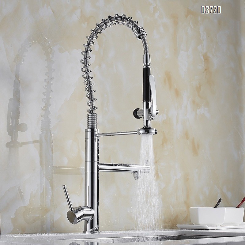 High Quality Contemporary Design Commercial Kitchen Faucet Wholesale Deck Mounted Thermostatic Single-Hole Brass Body Ceramic