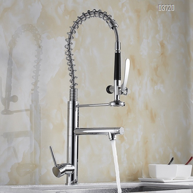 High Quality Contemporary Design Commercial Kitchen Faucet Wholesale Deck Mounted Thermostatic Single-Hole Brass Body Ceramic