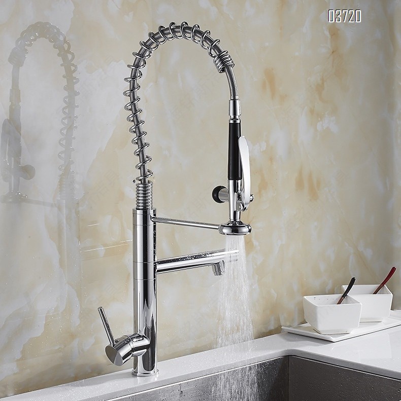 High Quality Contemporary Design Commercial Kitchen Faucet Wholesale Deck Mounted Thermostatic Single-Hole Brass Body Ceramic