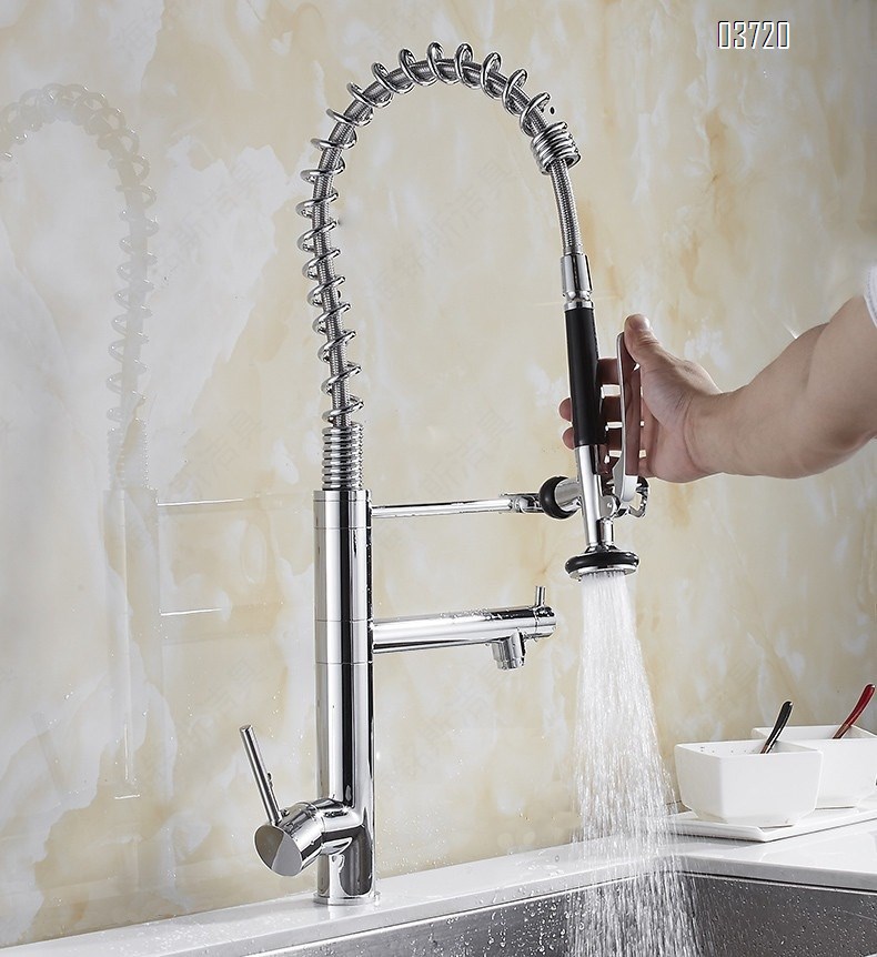 High Quality Contemporary Design Commercial Kitchen Faucet Wholesale Deck Mounted Thermostatic Single-Hole Brass Body Ceramic