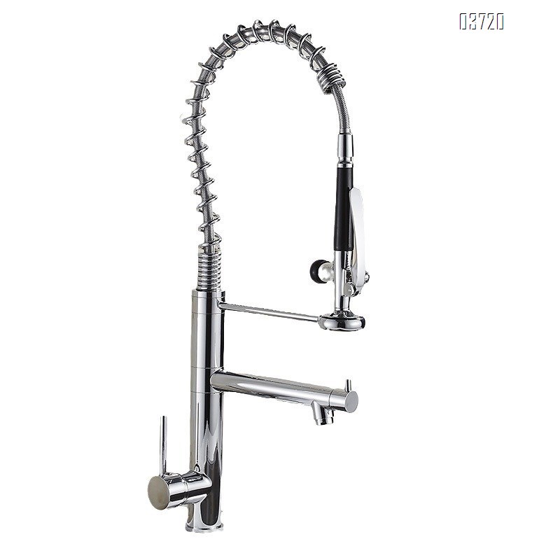 High Quality Contemporary Design Commercial Kitchen Faucet Wholesale Deck Mounted Thermostatic Single-Hole Brass Body Ceramic