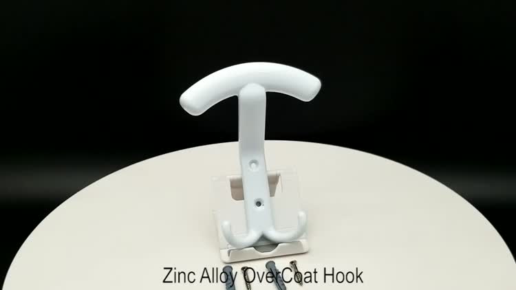 Screw Fix White overcoat coat hook European coat hook zinc alloy coat hook