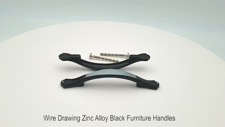 Wire Drawing Black Cabinet Pulls 131mm Length,6 Pack Modern Kitchen Cabinet Handles Hardware Cupboard Handles Zinc Alloy Drawer Handles for Kitchen Cabinet and Furniture Handle Pull(76 mm Hole Centers