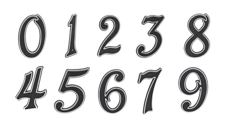 150mm Big Modern House Number Hotel Home Door House Number Outdoor Address Plaque Plastic
