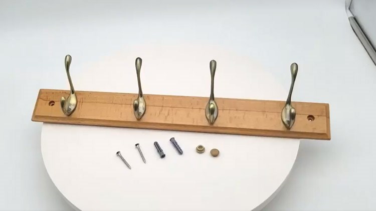 High quality beech and zinc alloy clothes hook  AB color bronze zinc alloy wooden hook
