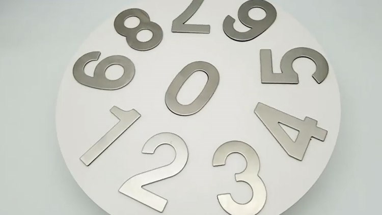4 Inch Mailbox Numbers 0-9, Door Address Number Stickers for House/Apartment/Floor,  304 Stainless Steel