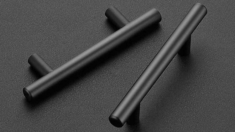 Cabinet Handles Brushed Nickel Cabinet Pulls - Cabinet Hardware 2.5 Inch Hole Centers Drawer Pulls Kitchen Cupboard Euro T Bar Dresser Pulls
