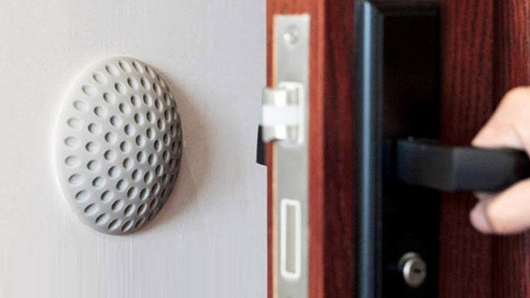 Door Handle Wall Protector,2 inch Door Knob Wall Protector Gray,Door Stopper Wall Protector,Rubber Self-Adhesive Wall Protector for Door,Fridge,Cupboards,Bathroom,Windows