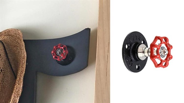 Rustic Farmhouse Towel Robe Hook Sets Industrial Coat Hooks Decor Home Kit Quality Black E-Coated Iron Pipes  Vintage DIY Wall Mounted