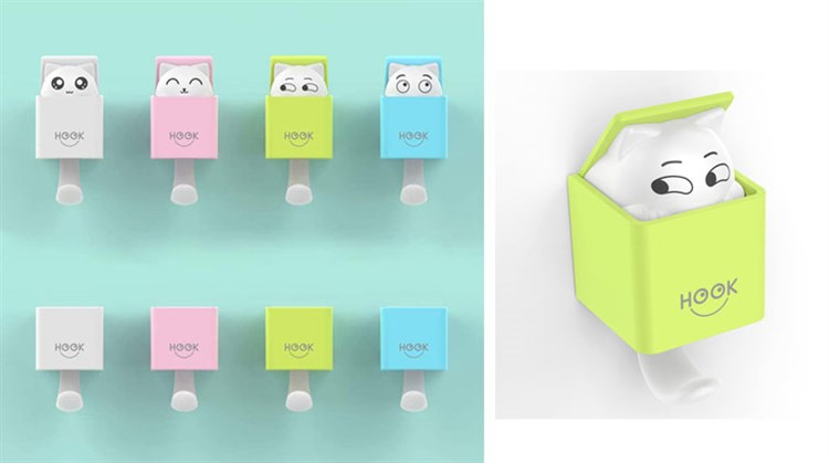 Coat Hooks Wall Mounted, Creative Wall Hooks for Coat, Scarf, Hat, Towel, Bag, Utility Cat Hook for Wall Hanging Decorations