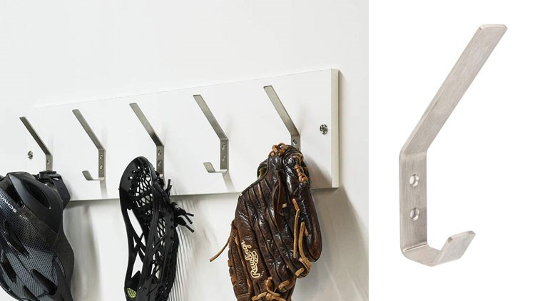 Heavy Duty Coat Hook - Brushed Stainless Steel