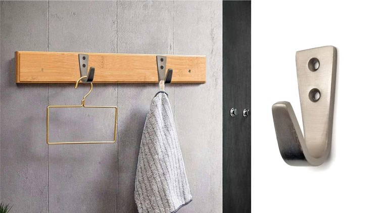 Silvery Coat Hooks for Wall, Heavy Duty Hooks for Hanging Coats No Rust Hooks Wall Mounted with Screws and Anchor for Key, Towel, Bags, Cup, Hat Indoor and Outdoor