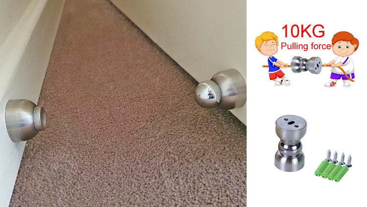 60 mm Stainless Steel Door Magnetic Door Stopper Bedroom Door 10KG Pulling Force