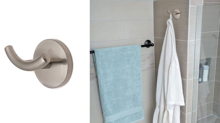 Towel hook, bathroom robe hook polished nickel towel rack, for bathroom, bathroom accessories