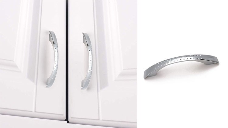 Arched handles for square-leg cabinets, 3.7 inches 96 mm screw hole spacing, suitable for kitchen cabinet doors, bedroom dressing table drawers, bathroom furniture hardware
